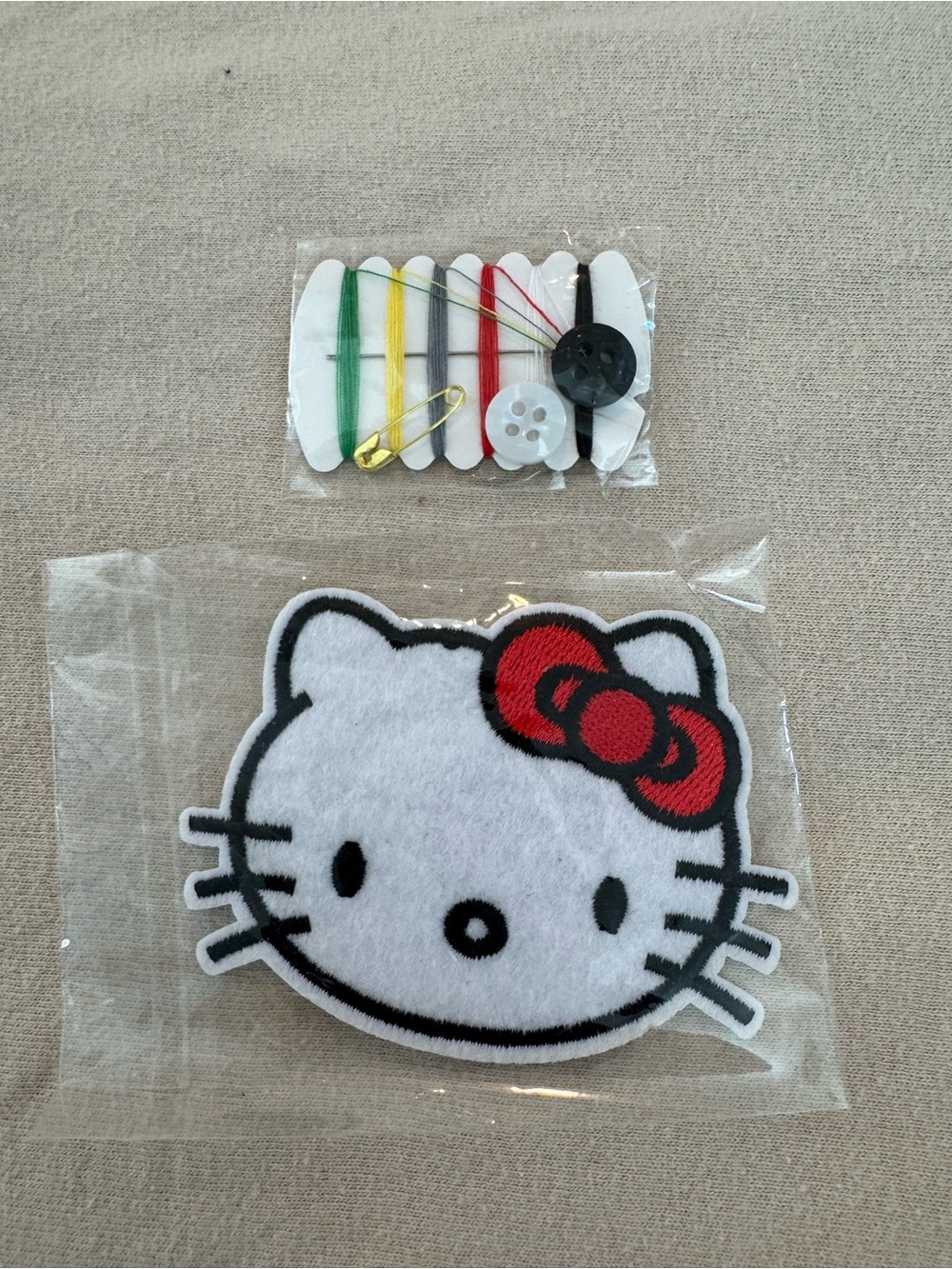 Hello Kitty White & Red Embroidered Sew on Patch for Kids Accessories